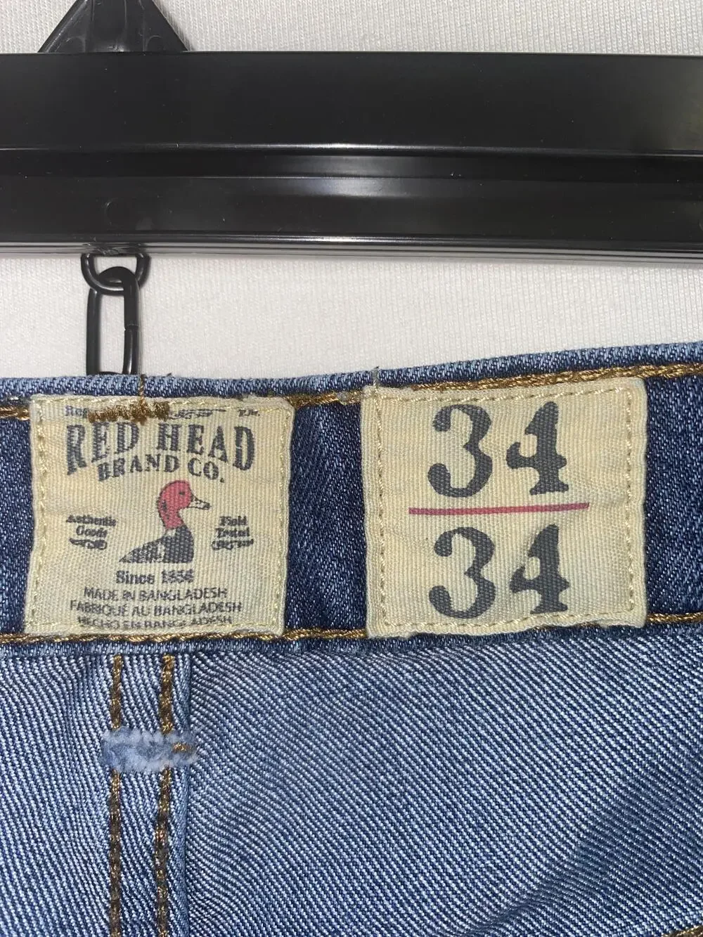 RedHead Jeans Mens 34x30 Blue Regular Fit Straight Leg Stretch Denim Pants